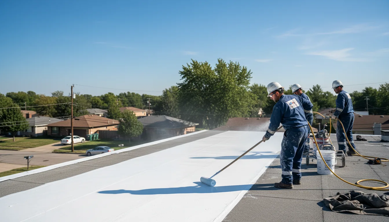 Commercial roof coating in Hooppole, IL near me